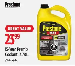 Canadian Tire Prestone 15-Year Premix Coolant offer
