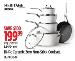 Canadian Tire Heritage the Rock 10-Pc Ceramic Zero Non-Stick Cookset offer