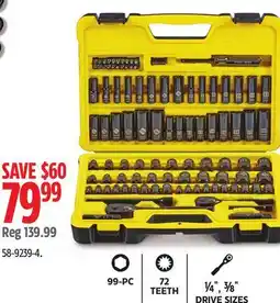 Canadian Tire Stanley Selected Wrench and Socket Sets offer
