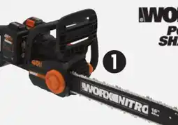 Canadian Tire WORX 40V Nitro Brushless Chainsaw, 16 with 2 x 2Ah Batteries & Charger offer