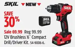 Canadian Tire SKIL 12V Brushless ½˝ Compact Drill/Driver Kit offer