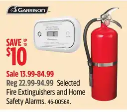 Canadian Tire Garrison Selected Fire Extinguishers and Home Safety Alarms offer