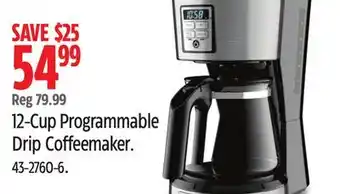 Canadian Tire BLACK+DECKER 12-Cup Programmable Drip Coffeemaker offer
