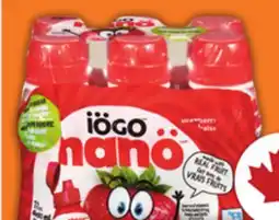 Food Basics IÖGO NANO DRINKABLE YOGURT, GRAB & GO YOGURT OR BUBBLE YOGURT offer