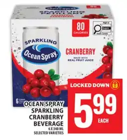 Food Basics OCEAN SPRAY SPARKLING CRANBERRY BEVERAGE offer
