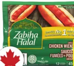 Food Basics MAPLE LODGE ORIGINAL OR HALAL CHICKEN WIENERS offer