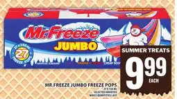 Food Basics MR.FREEZE JUMBO FREEZE POPS offer