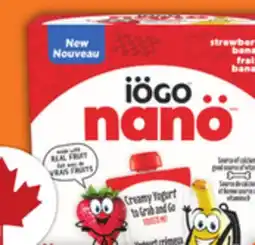 Food Basics IÖGO NANO DRINKABLE YOGURT, GRAB & GO YOGURT, BUBBLE YOGURT offer