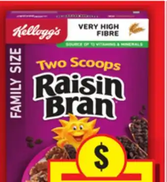 Food Basics KELLOGG'S FAMILY SIZE CEREAL offer