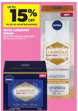 Real Canadian Superstore NIVEA LUMINOUS SERUM offer