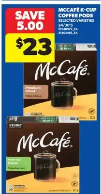 Real Canadian Superstore MCCAFÉ K-CUP COFFEE PODS, 24/30'S offer