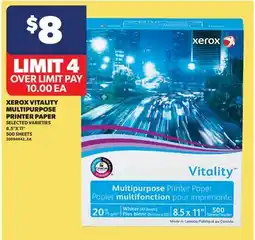 Real Canadian Superstore XEROX VITALITY MULTIPURPOSE PRINTER PAPER, 8.5X 11 500 SHEETS offer