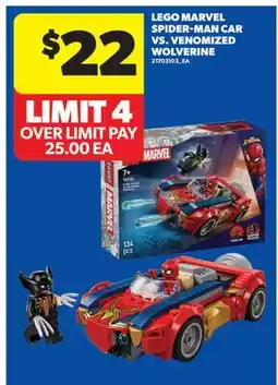 Real Canadian Superstore LEGO MARVEL SPIDER-MAN CAR VS VENOMIZED WOLVERINE offer