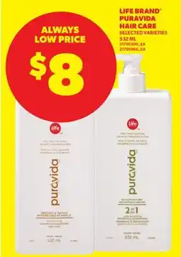 Real Canadian Superstore LIFE BRAND PURAVIDA HAIR CARE offer