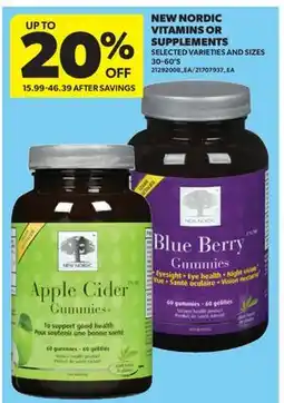 Real Canadian Superstore NEW NORDIC VITAMINS OR SUPPLEMENTS, 30-60'S offer