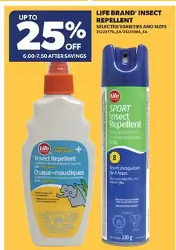 Real Canadian Superstore LIFE BRAND INSECT REPELLENT offer