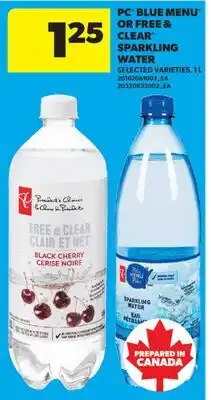Real Canadian Superstore PC BLUE MENU OR FREE & CLEAR SPARKLING WATER offer