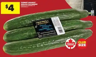 Real Canadian Superstore FARMER'S MARKET ENGLISH CUCUMBERS, 3'S offer
