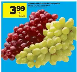 Real Canadian Superstore GREEN OR RED SEEDLESS GRAPES offer