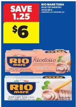 Real Canadian Superstore RIO MARE TUNA, 3X 65/80 G offer