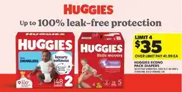 Real Canadian Superstore HUGGIES ECONO PACK DIAPERS, SIZE N-7, 60-200'S offer