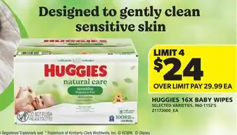 Real Canadian Superstore HUGGIES 16X BABY WIPES, 960-1152'S offer
