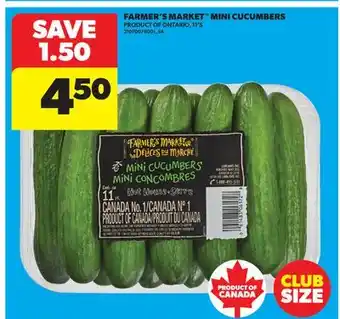 Real Canadian Superstore FARMER'S MARKET MINI CUCUMBERS, 11'S offer