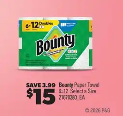 Real Canadian Superstore BOUNTY PAPER TOWEL, 6=12 offer