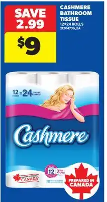 Real Canadian Superstore CASHMERE BATHROOM TISSUE, 12=24 ROLLS offer