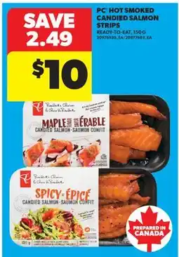 Real Canadian Superstore PC HOT SMOKED CANDIED SALMON STRIPS offer