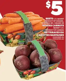 Valu-mart BETTERAVES, 1.5 L BASKET OU CAROTTES NANTAISES, BASKET offer
