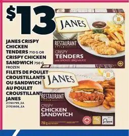 Valu-mart FILETS DE POULET CROUSTILLANTS, 710 G OU SANDWICH AU POULET CROUSTILLANT JANES, 750 G offer