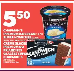 Valu-mart CRÈME GLACÉE PREMIUM, 2L OU FRIANDISES CHAPMAN'S, 6-20'S offer