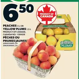 Valu-mart PÊCHES, 3 L OU PRUNES JAUNES, 1.5 L offer