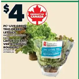 Valu-mart LAITUE VIVANTE VERTE, TRIO OU ROUGE PC offer