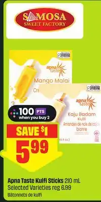 FreshCo Apna Taste Kulfu Sticks 210 mL Selected Varieties offer
