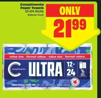 FreshCo Compliments Paper Towels 12-24 Rolls offer