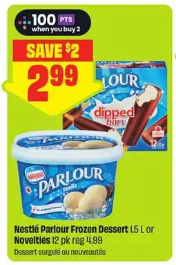 FreshCo Nestlé Parlour Frozen Dessert 1.5 L or Novelties offer