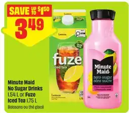 FreshCo Minute Maid No Sugar Drinks 1.54 L or Fuze 1.75 L offer