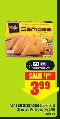FreshCo Apna Taste Samosas 550-660 g Selected Varieties offer