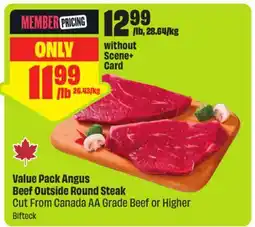 FreshCo Value Pack Angus Beef Outside Round Steak Cut From Canada AA Grade Beef or Higher offer