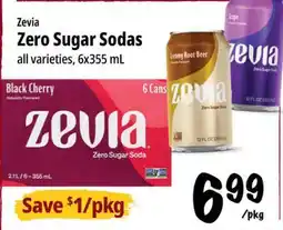 Farm Boy Zevia Zero Sugar Sodas offer