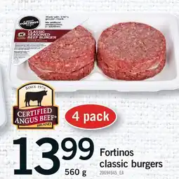 Fortinos FORTINOS CLASSIC BURGERS offer