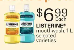 Fortinos LISTERINE MOUTHWASH offer