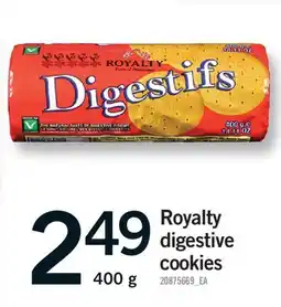 Fortinos ROYALTY DIGESTIVE COOKIES offer