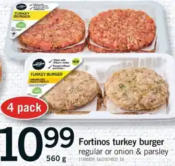 Fortinos FORTINOS TURKEY BURGER offer
