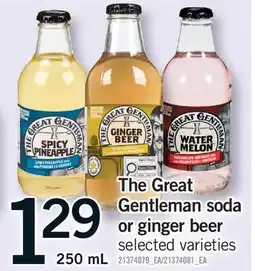 Fortinos THE GREAT GENTLEMAN SODA OR GINGER BEER offer
