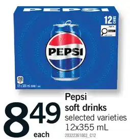 Fortinos PEPSI SOFT DRINKS offer