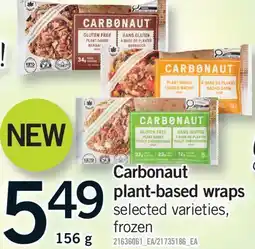 Fortinos CARBONAUT PLANT-BASED WRAPS offer