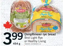 Fortinos DIMPFLMEIER RYE BREAD offer
